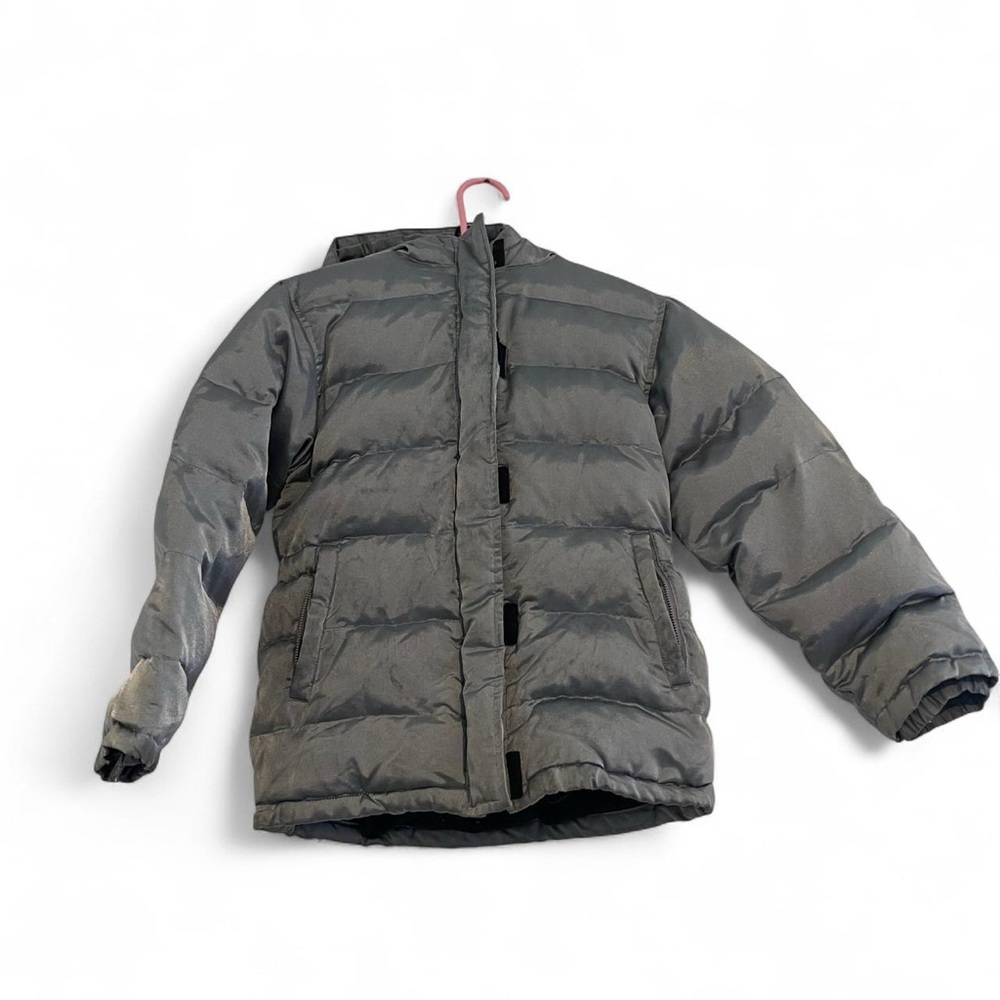 GAP Kids Metallic Silver Puffer Coat - Picture 2 of 7